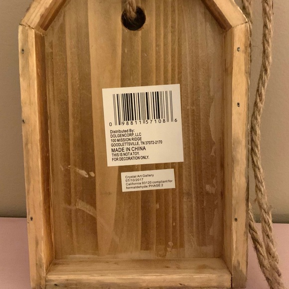 Hobby Lobby Rustic Wood Tag with Silver Letter A - Picture 6 of 6